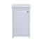 Alaterre Furniture Dorset 17"W x 29"H Floor Bath Storage Cabinet with Door ANVA77WH - alternate 1